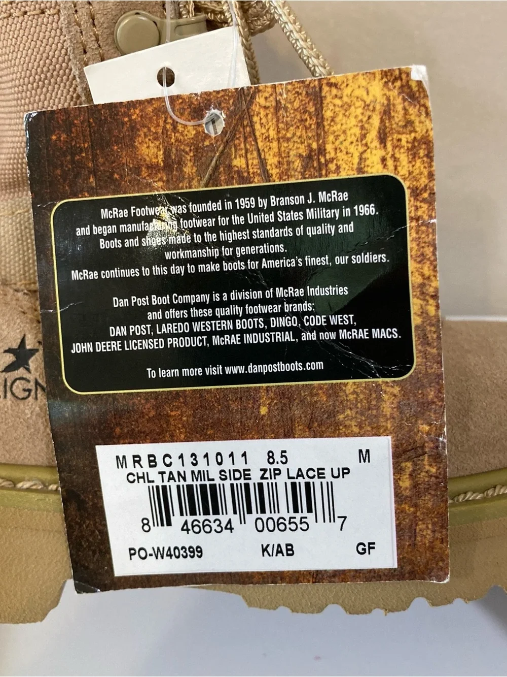 McRae Macs Kids Sz 8.5 Tan Suede Boys Combat Boots NEW